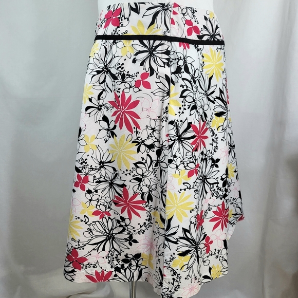Oscar De La Renta Floral SKIRT Womens Size 22W A-line Side Zip Lined - Picture 2 of 16
